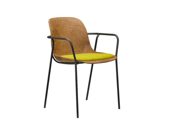 4-poots stoel Hemp-Fine met armlegger - Afbeelding 1