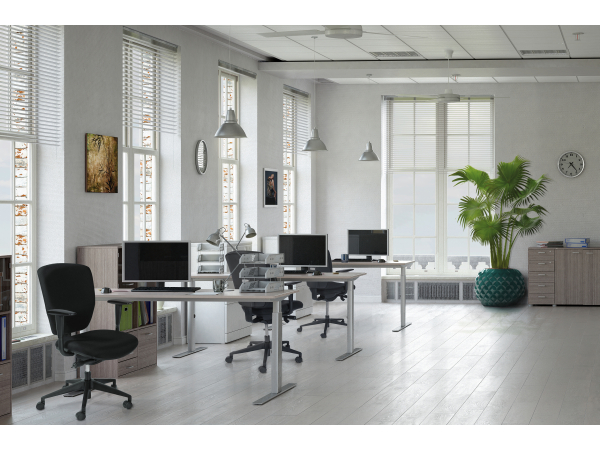 Schaffenburg - Linesto Plus - Bureau - hoogte instelbaar - Havana - optie aanbouw - Afbeelding 3